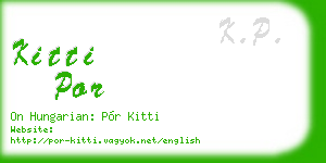kitti por business card