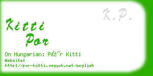 kitti por business card